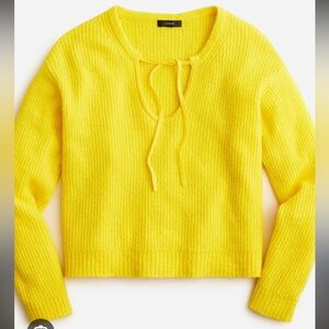 J.crew Cashmere-blend bouclé tie-front beach sweater
Size medium women’s yellow